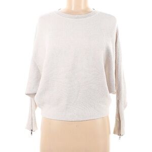NWOT Light Gray Super Soft Sweater with Zipper Detail